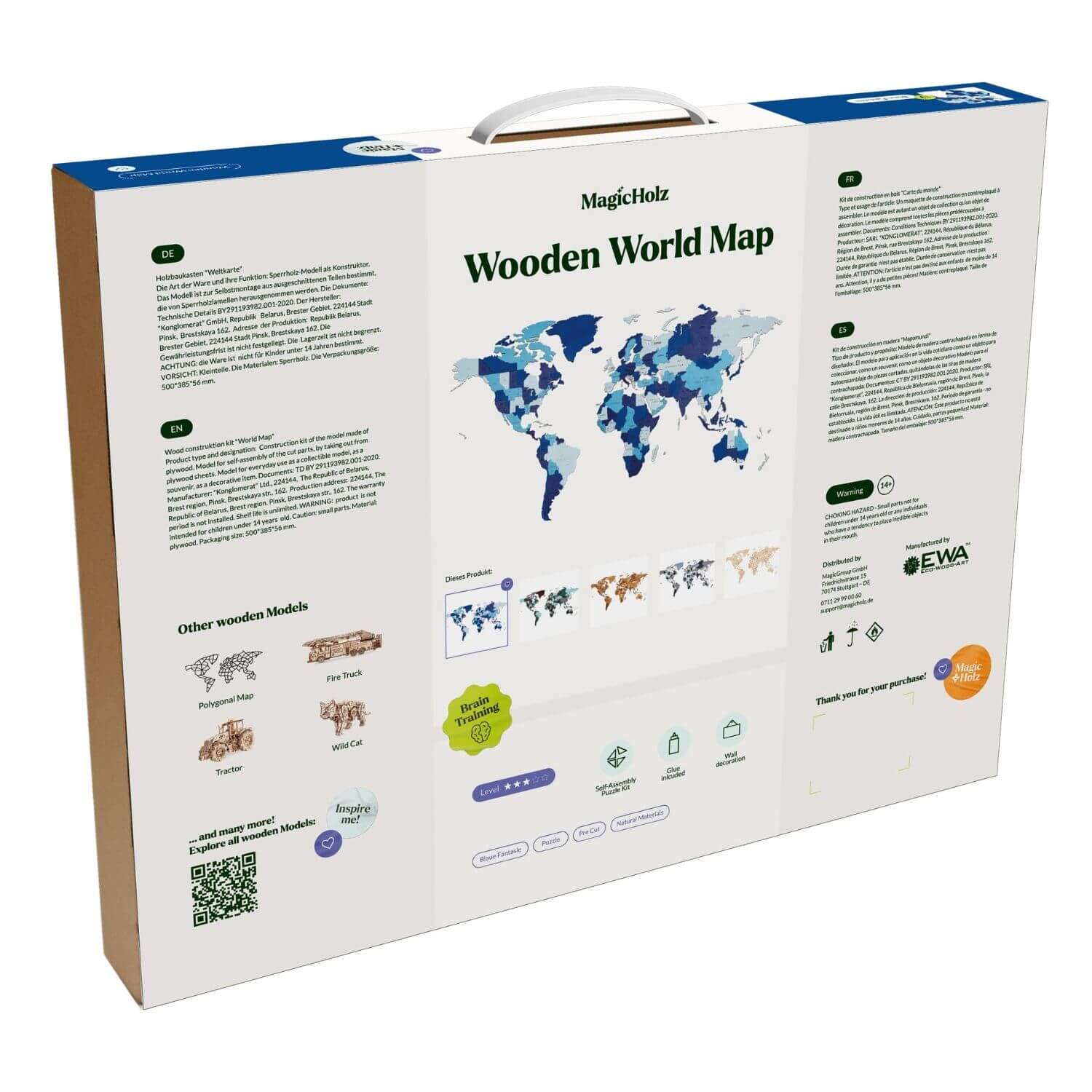 Mehrfarbige Holz Weltkarten - Image 21