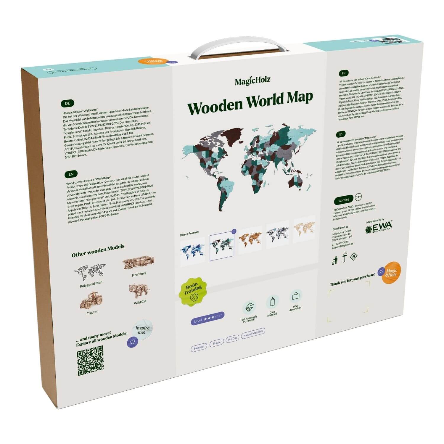 Mehrfarbige Holz Weltkarten - Image 25