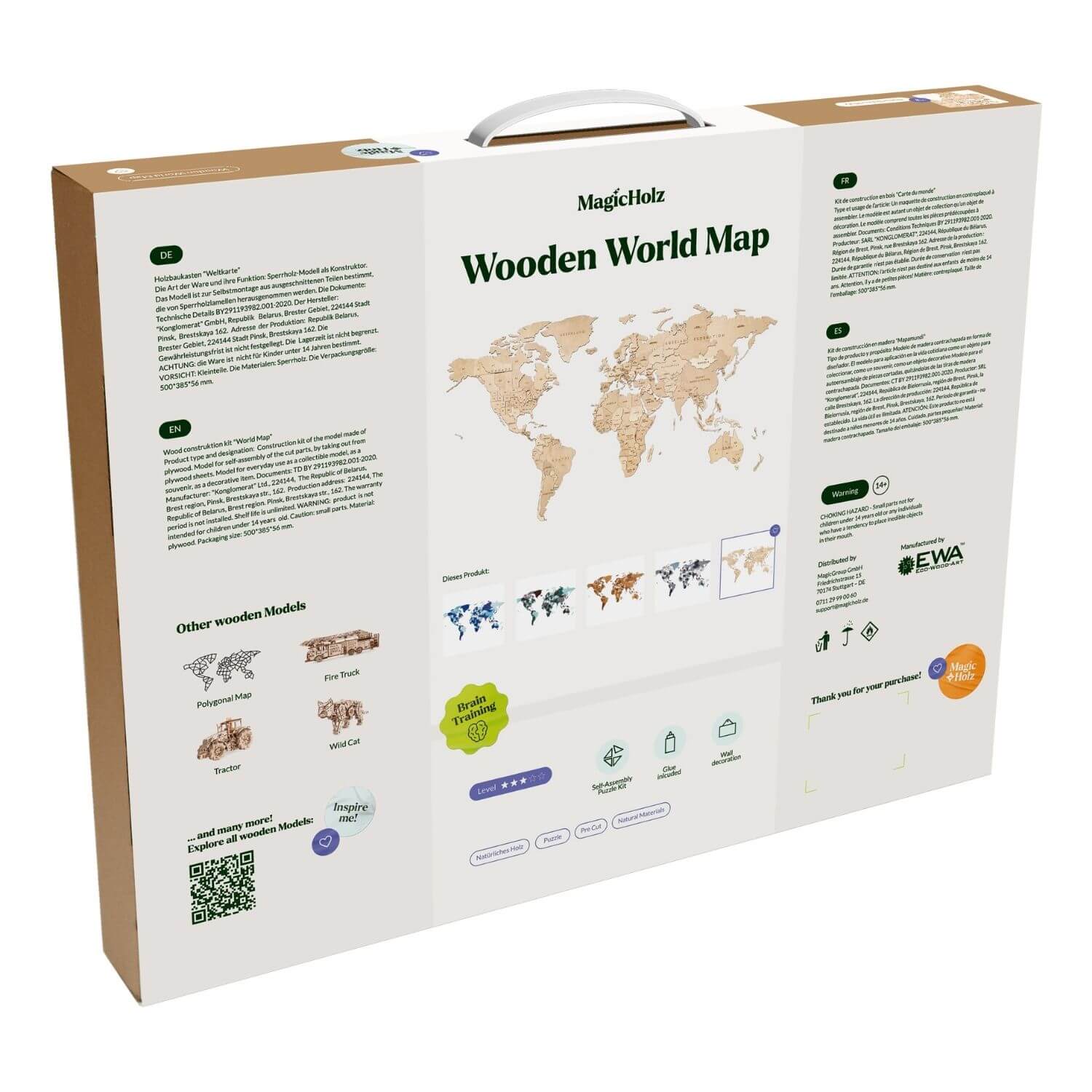 Mehrfarbige Holz Weltkarten - Image 29