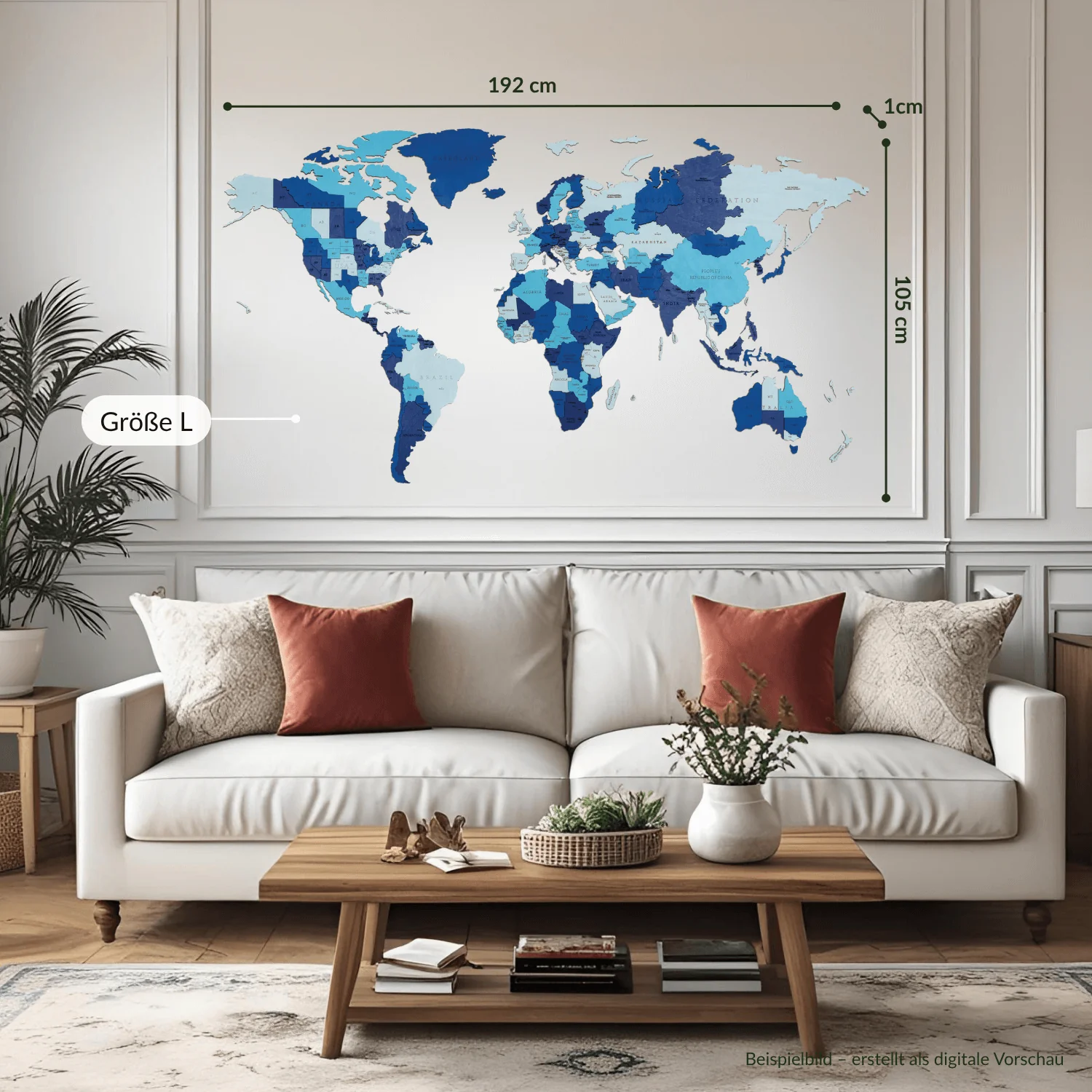 Mehrfarbige Holz Weltkarten - Image 34